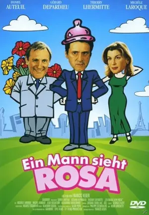 Ein Mann sieht rosa